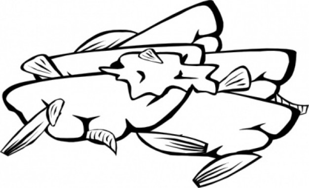 Fish lunch clip art | Download free Vector