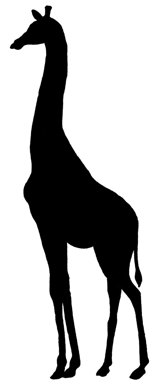 Free Vector Downloads - Silhouette - Giraffe - The Graphics Fairy