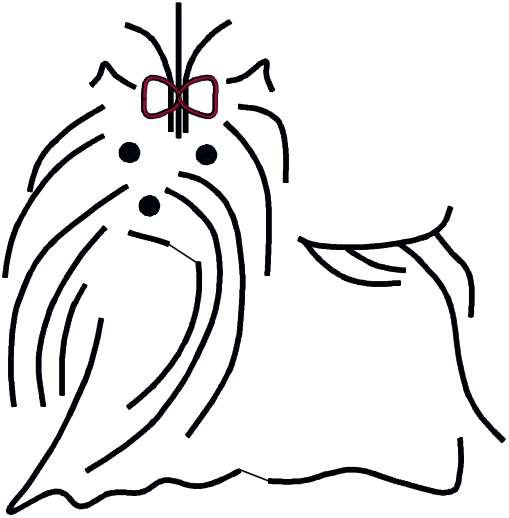 Instant Download Yorkie Dog Outline Pet by DesignByTheStitches