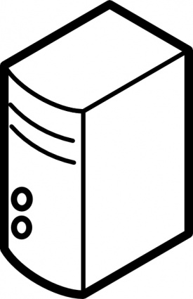 Server Outline clip art vector, free vector graphics