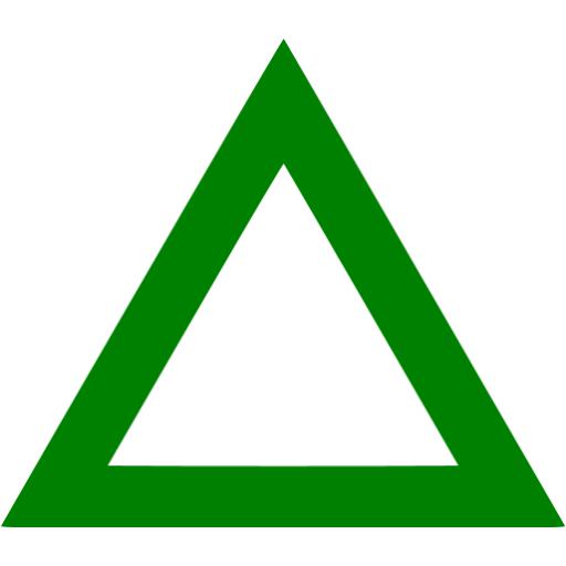 Green triangle outline icon - Free green triangle outline icons