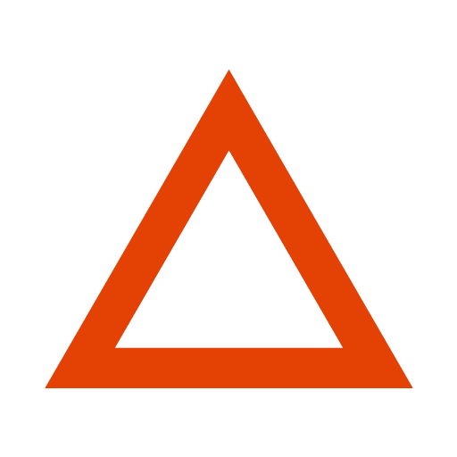 Soylent red triangle outline icon - Free soylent red triangle ...