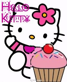 Hello Kitty with Cupcake by ninjarose on DeviantArt
