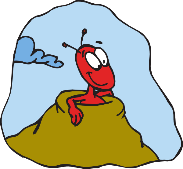 Ant In Hill Clip Art - vector clip art online ...