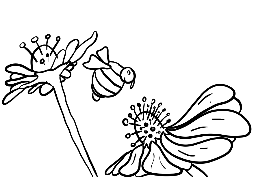 The Boot Kidz | Bee Outlines for Colouring-