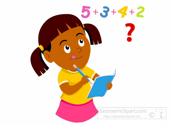 Mathematics : girl-holding-pencil-solving-math-in-note-book ...