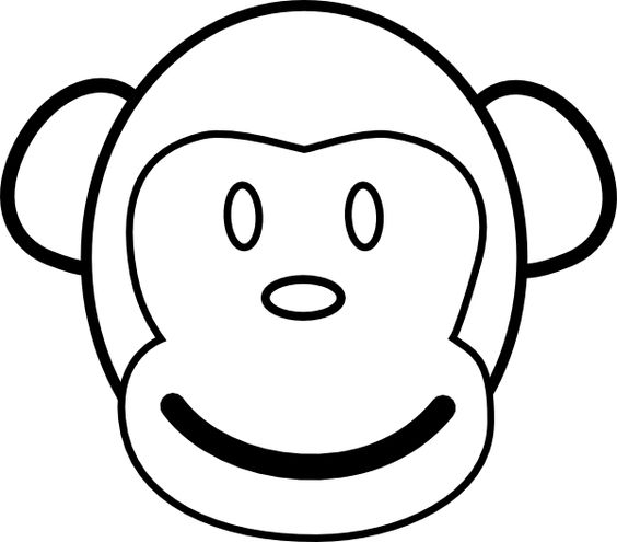 Monkey Face Template | Monkey Face clip art - vector clip art ...