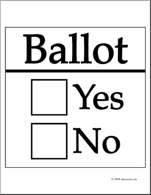 Clip Art Vote Yes Clipart