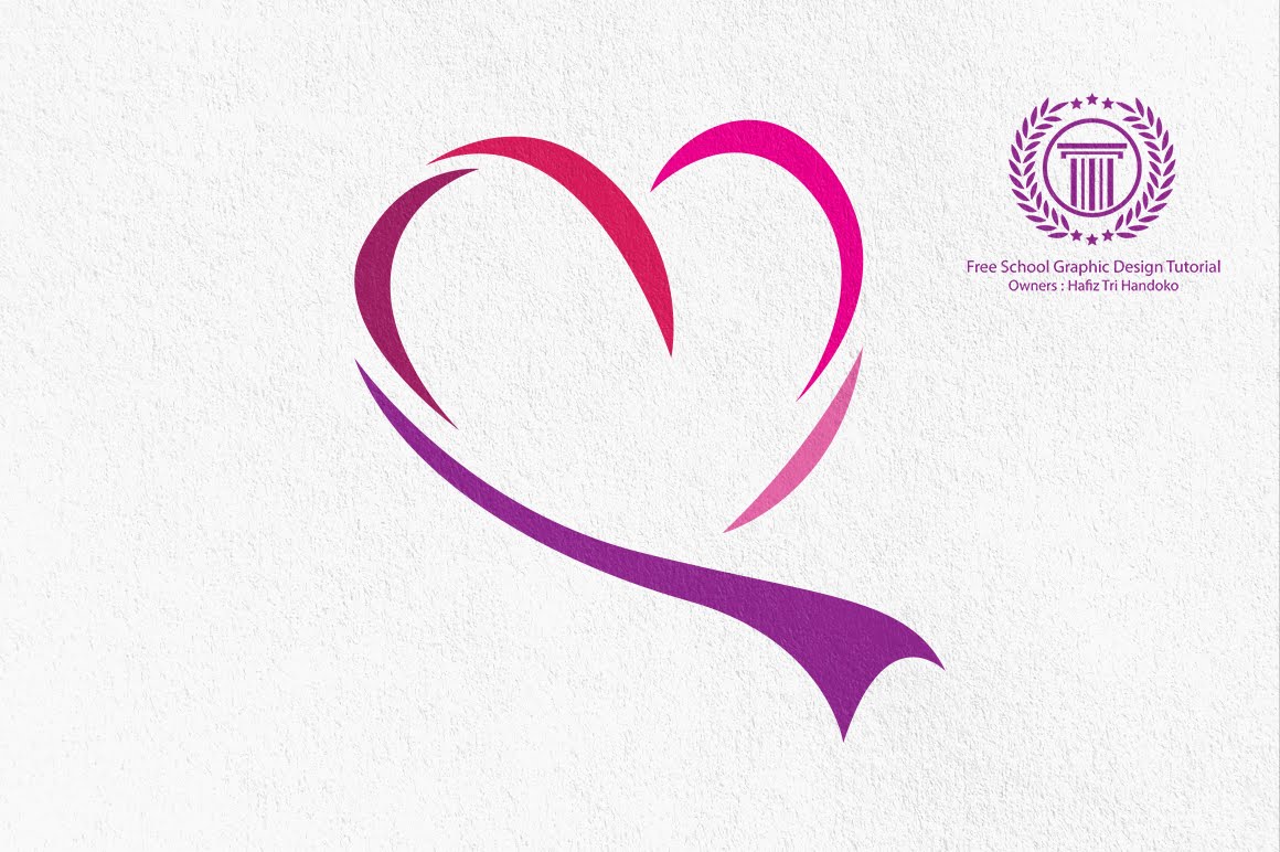 love heart logo design tutorial for beginners - how to make line ...