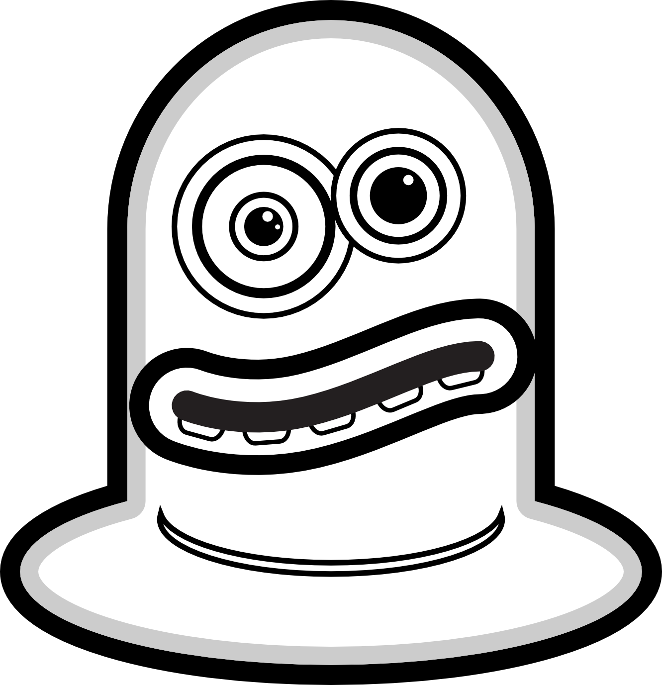 cartoon monsters 1 black white line art scalable vector graphics ...