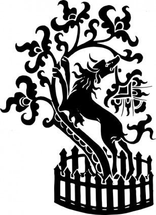 Dog And Tree clip art Vector clip art - Free vector for free download