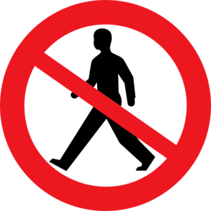 Do Not Enter Man clip art - vector clip art online, royalty free ...