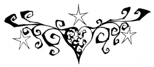 Heart Stars Tattoos for Women