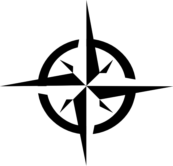 White Compass Rose clip art - vector clip art online, royalty free ...