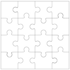 Puzzle Template 6 Pieces - ClipArt Best