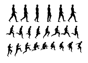 eps format, keyword: characters, action, running, jumping, walking ...