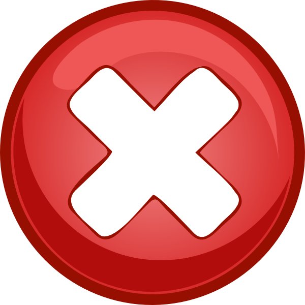 Red Cross X Clip Art - vector clip art online ...