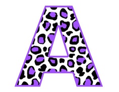 RAINBOW LEOPARD ALPHABET Letters teen girls wall decals, kids room ar…