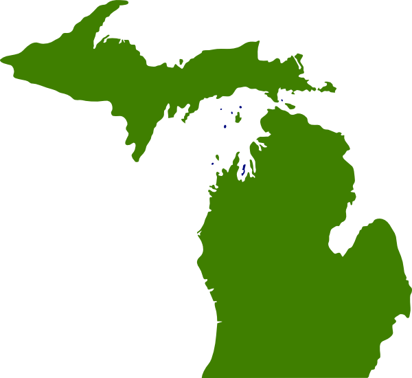Green State Of Michigan clip art - vector clip art online, royalty ...