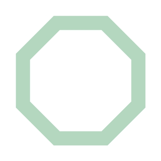 Vanilla mint green octagon outline icon - Free vanilla mint green ...