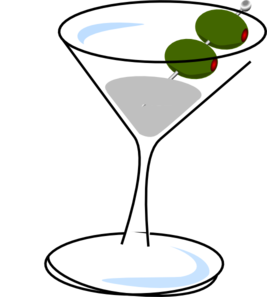 Martini With Olives clip art - vector clip art online, royalty ...
