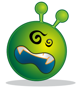 Smiley Green Alien Ko clip art - vector clip art online, royalty ...
