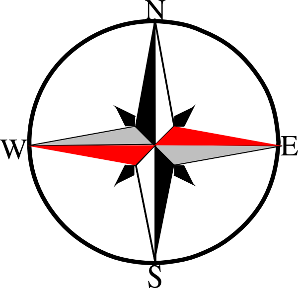 East West Compass 6 Clip Art - vector clip art online ...