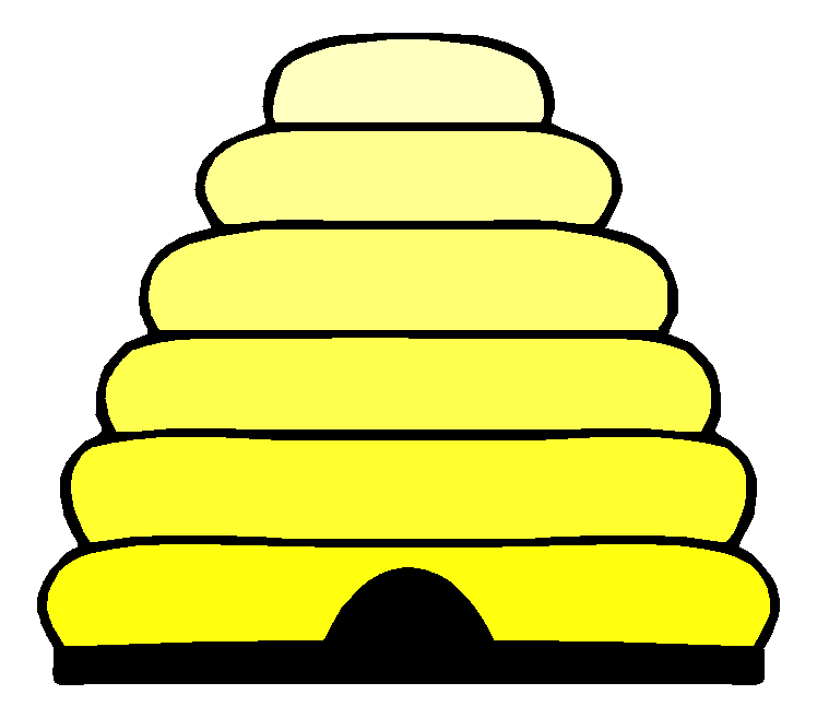 Cartoon bee hive clipart