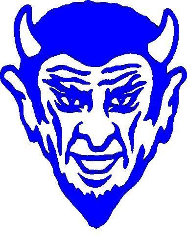 Blue devil mascot clipart