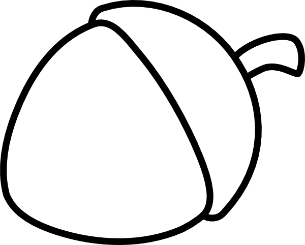 Nut Black And White Clipart