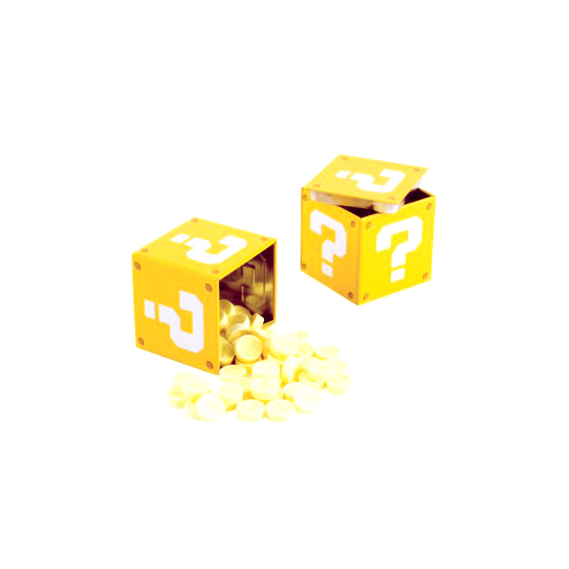 Super Mario Question Mark Tin Box with Candy | drunkMall