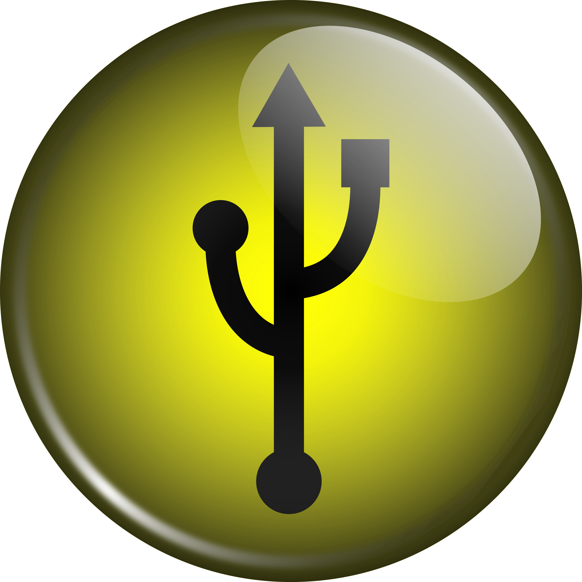 Clipart - Glassy USB Symbol