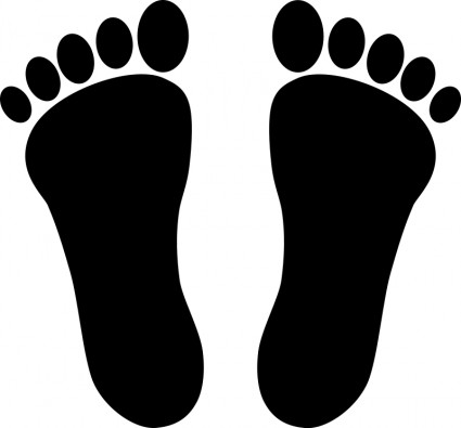 Dua Jejak Kaki Hitam-vektor Clip Art-vektor Gratis Download Gratis