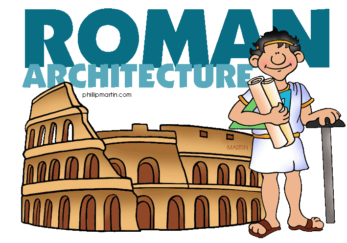 Roman architecture clipart