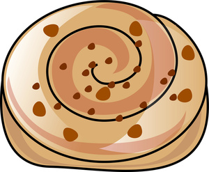 Cinnamon Roll Cartoon Clipart