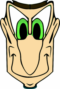 Scary Cartoon Male Face Clip Art - vector clip art ...