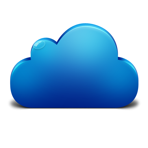 Cloud Plain Blue Icon - iCloud Icon Pack - SoftIcons.com
