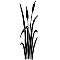 Cattails Silhouette Cattails Stencil