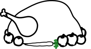 Turkey Black And White Clipart