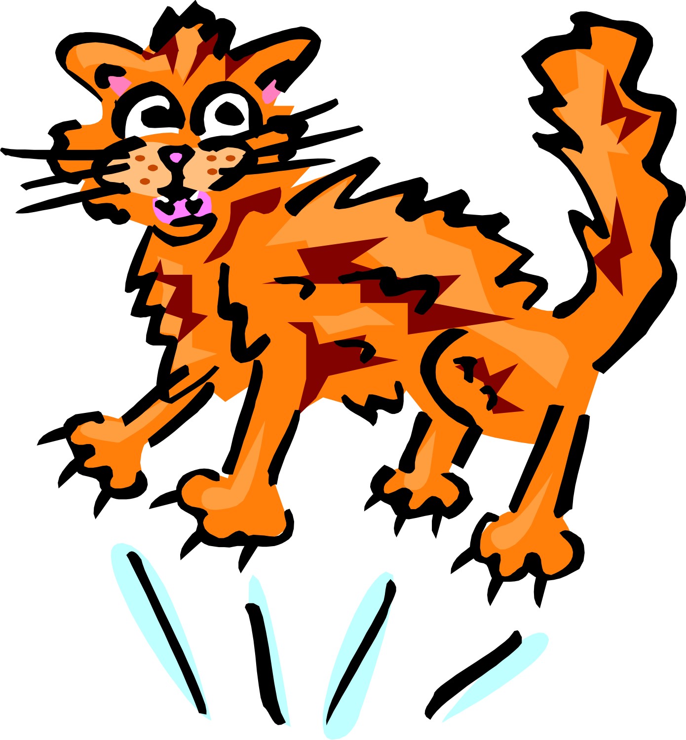 Scared Running Cat Clipart