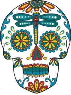 Sugar skull day of the dead clipart
