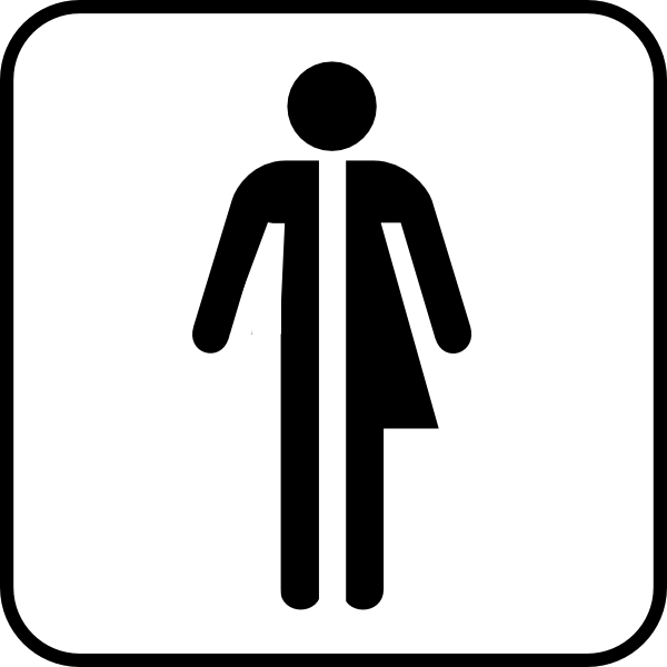 Bathroom Restroom Signs Geometric Shapes And Unisex On Pinterest ...