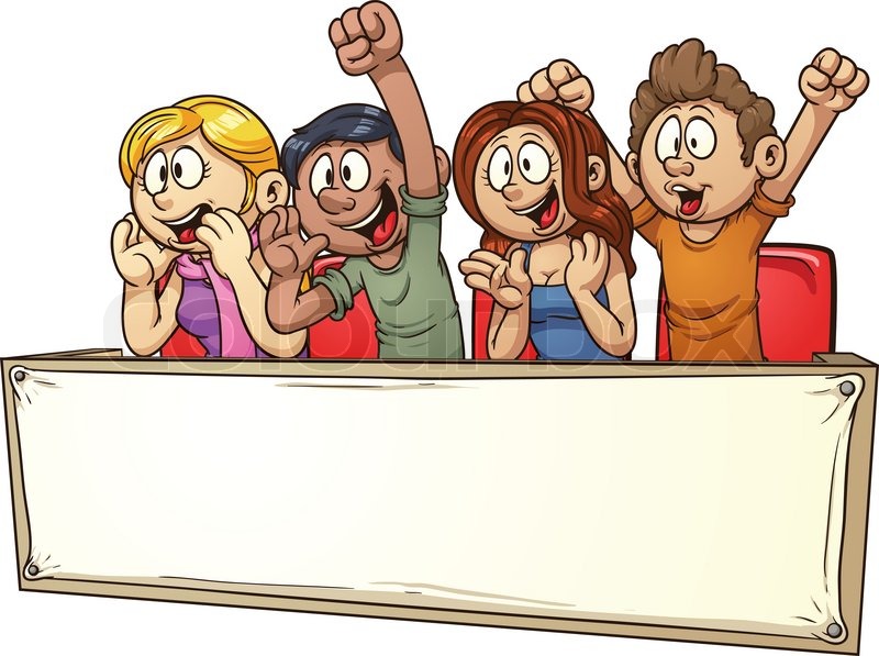 Clipart vintage cheering people baseball game