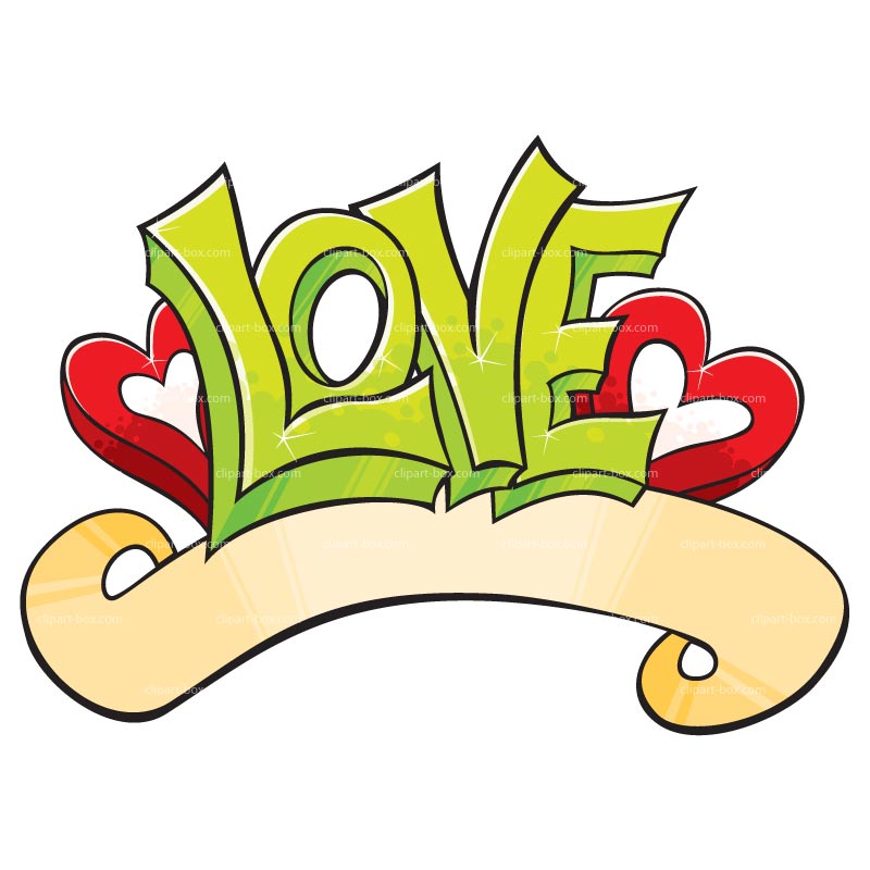 CLIPART LOVE GRAFFITI | Royalty free vector design