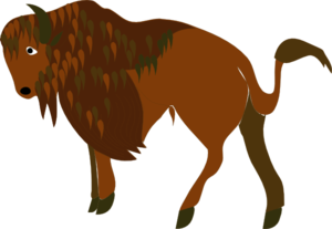 Cartoon Bison Clip Art - vector clip art online ...