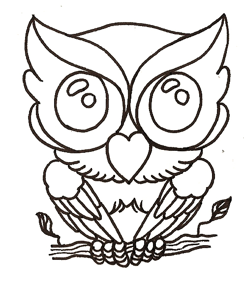 Best Photos of Cute Owl Outline - Easy Drawing Cute Cartoon Owls ...
