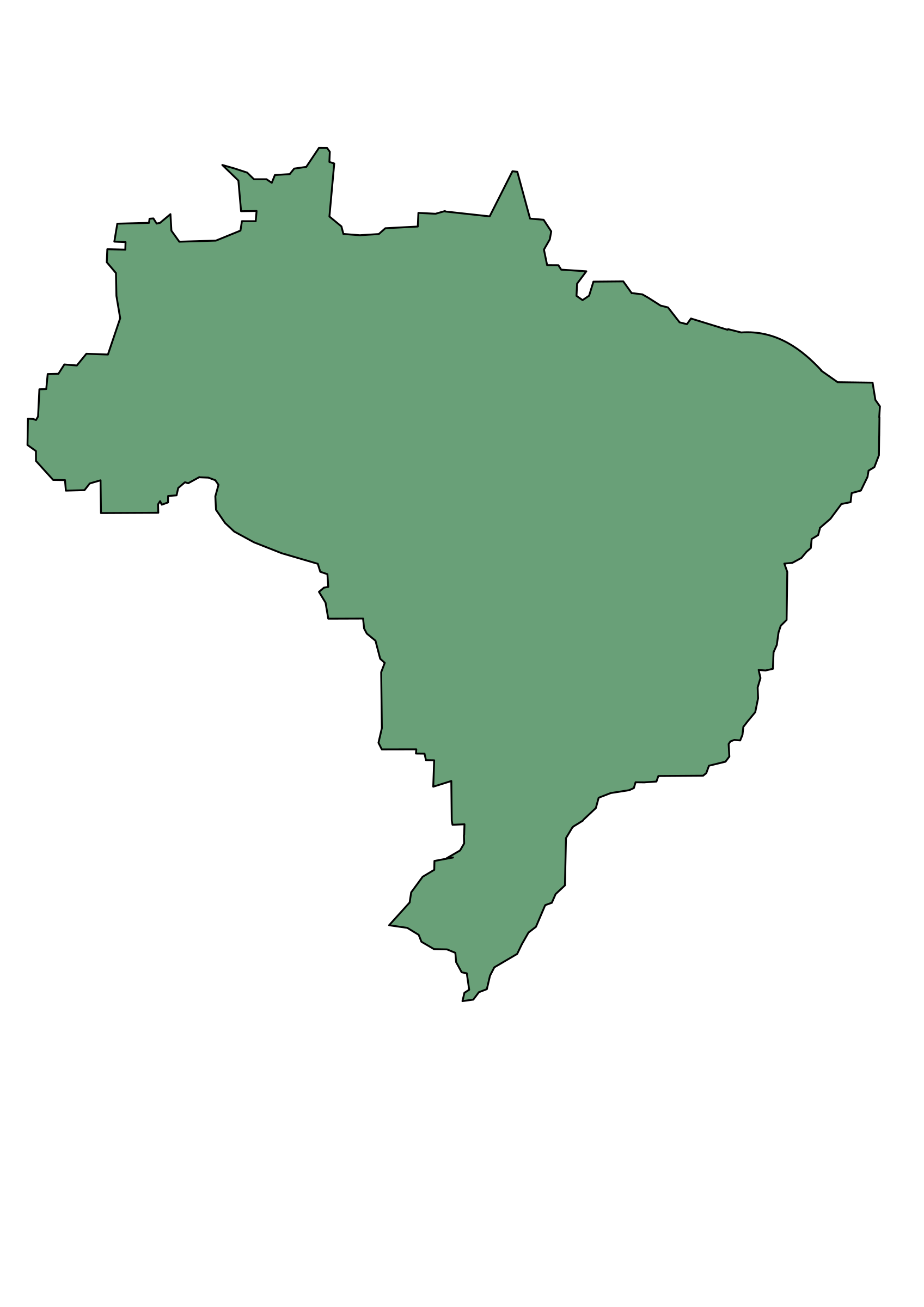 Clipart - Brazil Map