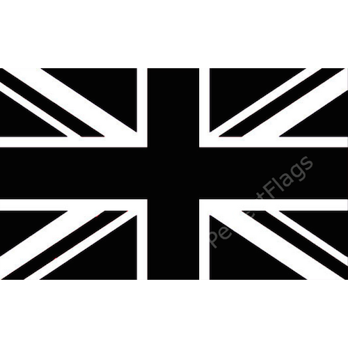 Union Jack Black Flag British Black Colour Flag