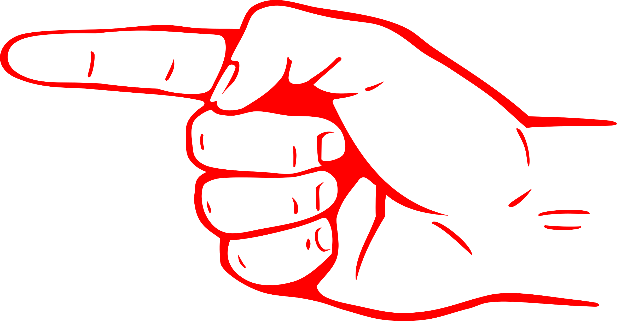 Clipart - Pointing finger by Rones