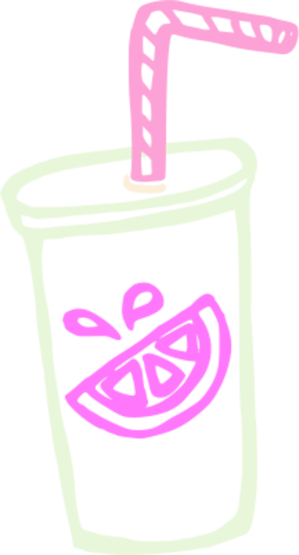 lemonade juice cup straw drink juice - vector Clip Art